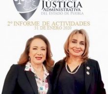 MARÍA DE LOURDES DIB Y ÁLVAREZ, MAGISTRADA PRESIDENTA DEL TRIBUNAL DE JUSTICIA ADMINISTRATIVA DEL ESTADO DE PUEBLA, RINDE SU SEGUNDO INFORME DE ACTIVIDADES.
